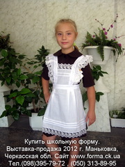Школьное платье СССР с коротким рукавом